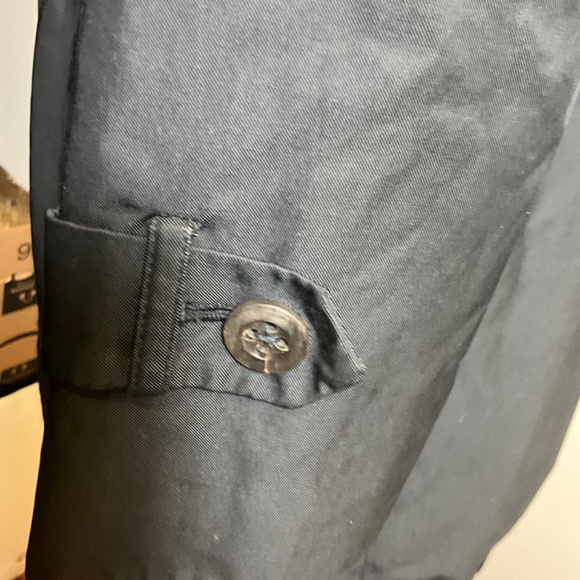 CLUB MONACO black quilted PARKA/jacket  waist tie S/P - Picture 7 of 11